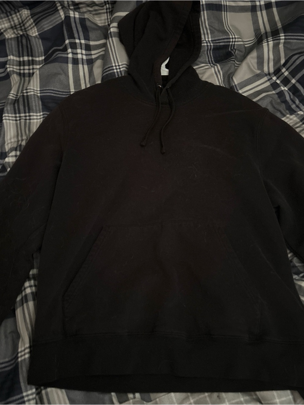 tek gear Black Pullover Hoodie with Kangaroo Pocket